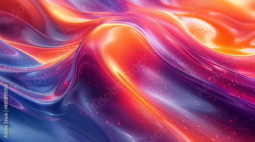 Abstract Vibrant Flowing Colors Art 