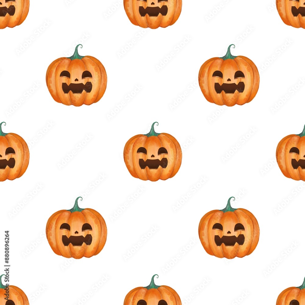 Seamless pattern cute pumpkins, kids print, paper,Halloween Seamless pattern cute pumpkins, kids print, paper,Halloween