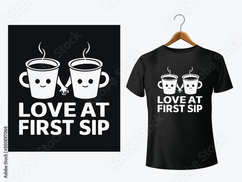 t-shirt design for coffee lover Vector illustration design for fashion fabrics, textile graphics, prints