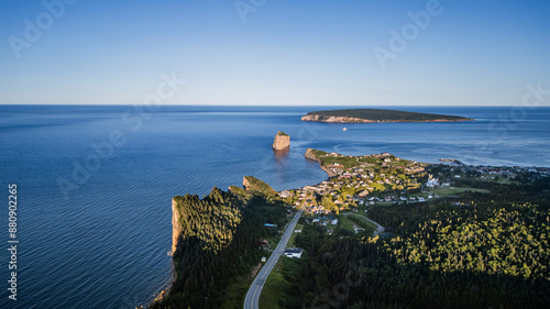 Landscape in Gaspé Peninsula, Quebec, Canada photo