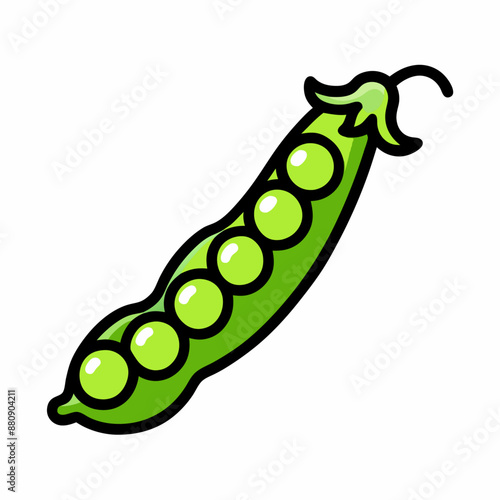 Peas Hand Drawn Doodle Icon, isolated white background (22)