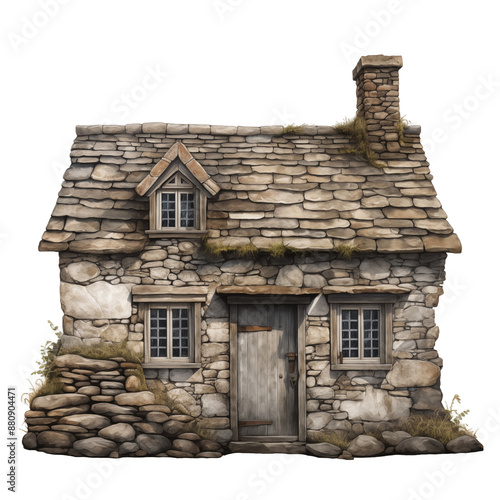 stone cottage transparent background