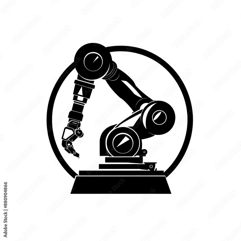 Industrial Robot Arm Icon Industrial Robot Arm Icon