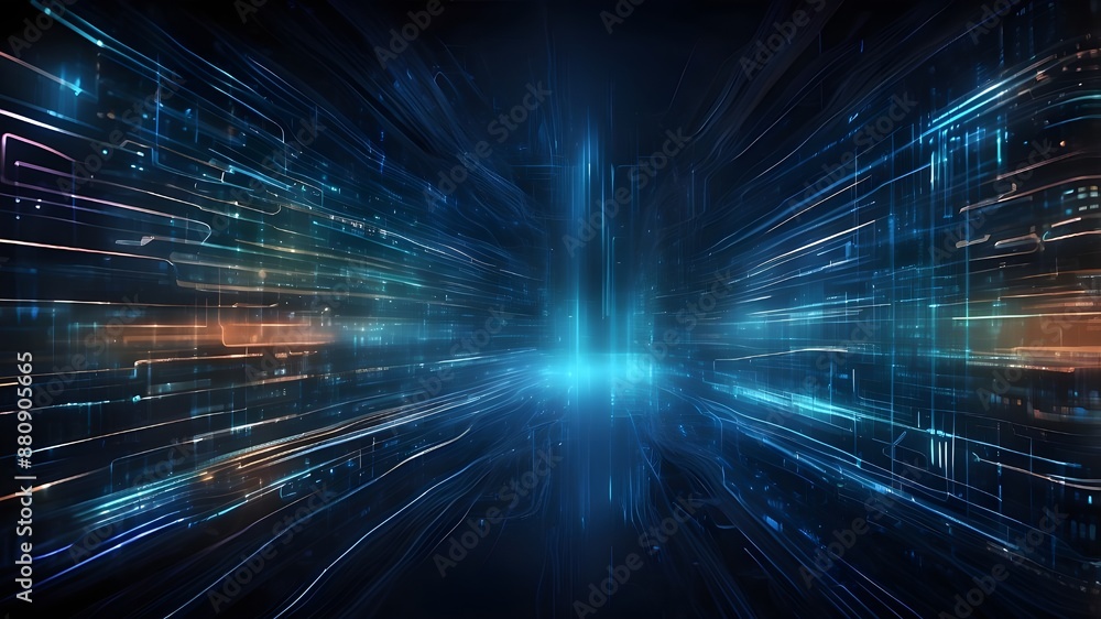 Digital background perfect for tech processes, neural networks, artificial intelligence, data transfer and encryption, digital archives, sound and graphic presentations, science, education, etc. Digital background perfect for tech processes, neural networks, artificial intelligence, data transfer and encryption, digital archives, sound and graphic presentations, science, education, etc.
