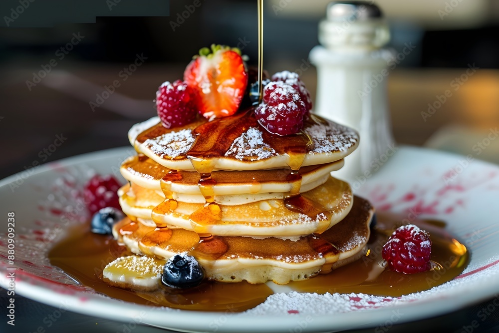 Delicious pancakes with chocolate and fruit Delicious pancakes with chocolate and fruit