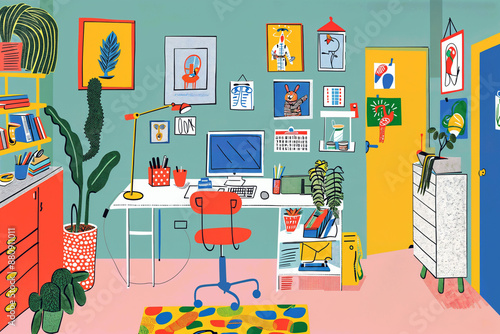 Illustration of Home Office