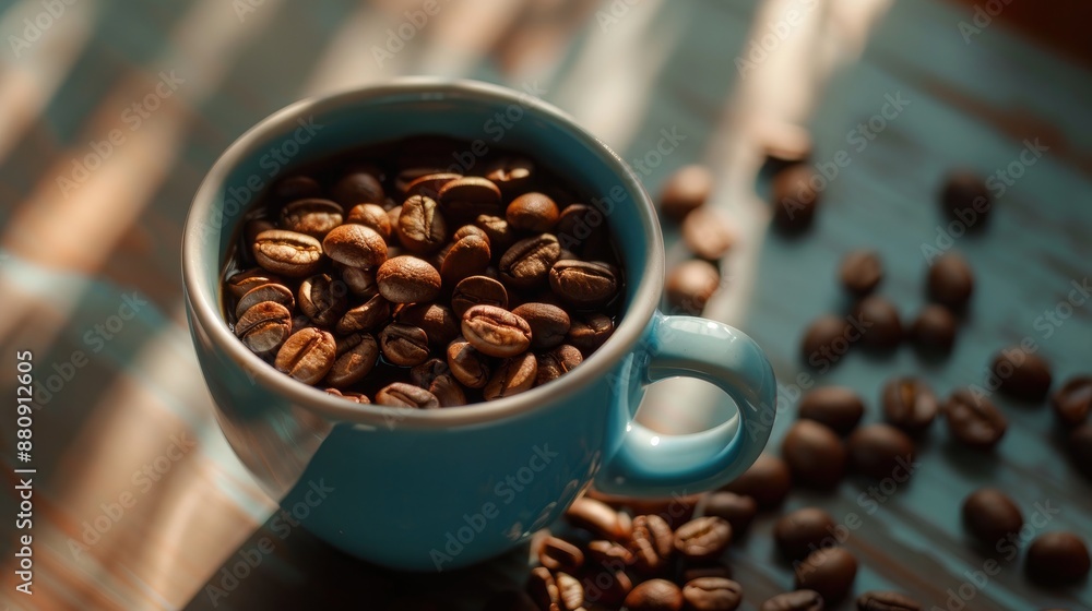 Fototapeta premium coffee beans in a cup