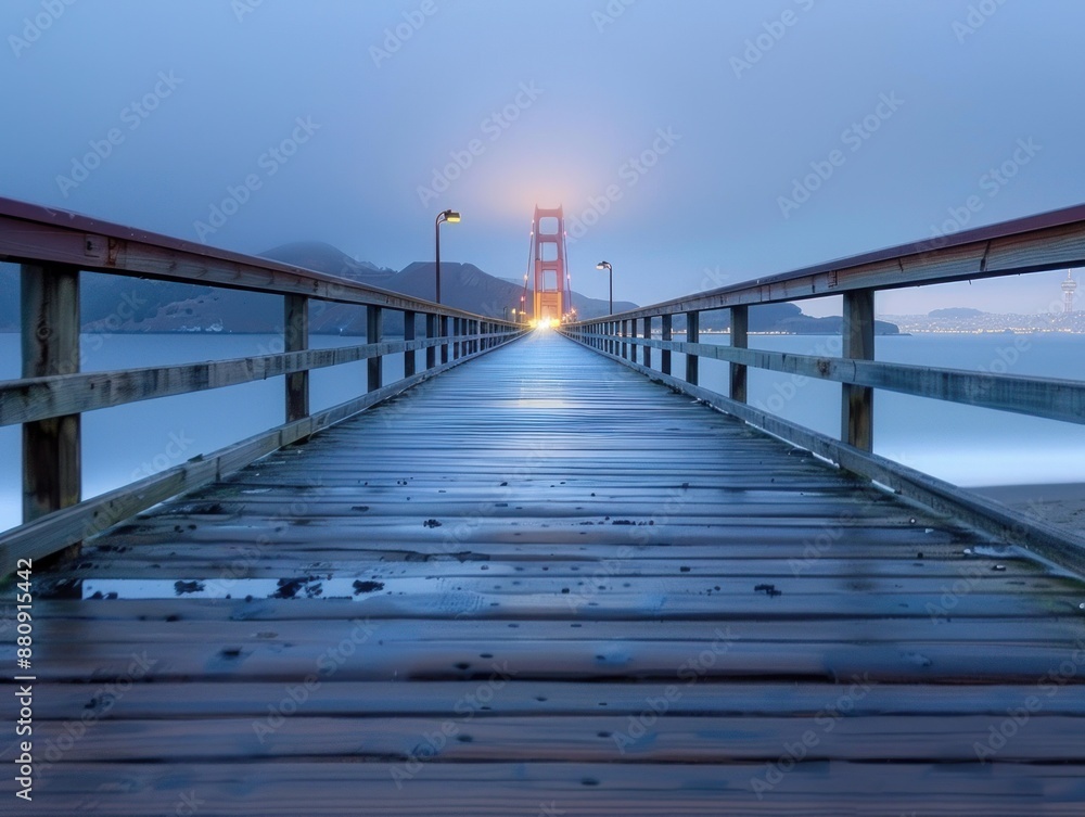 Golden Gate Bridge From A Pier Golden Gate Bridge From A Pier