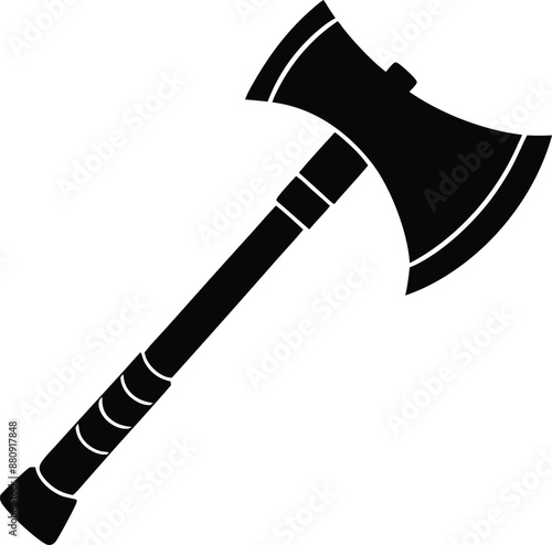 black and white axe illustration. woodwork, line art, woodcutter, woodworking,  wooden, ax, carpenter, 