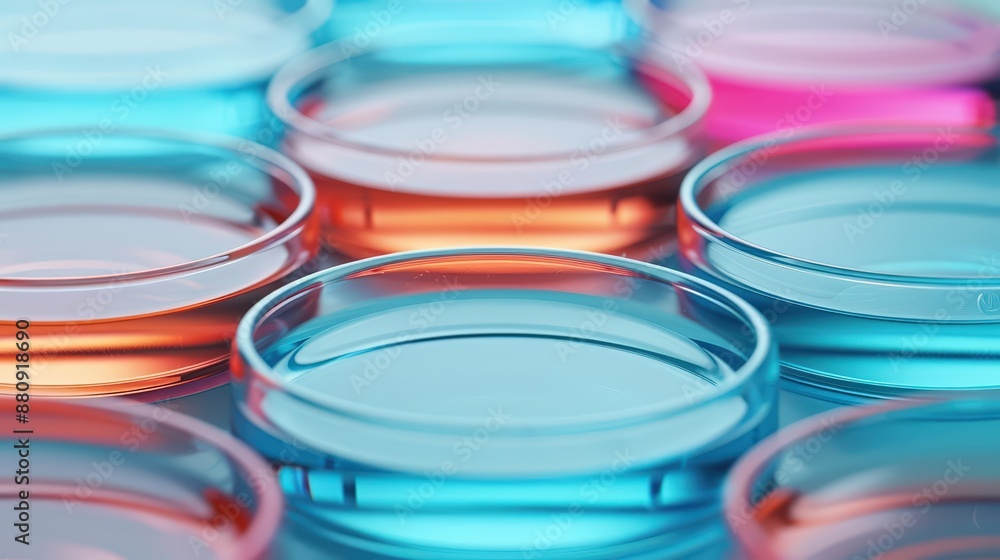 A Close-up Shot of a Flowing cultural petri dishes, flourishing diverse growth colors A Close-up Shot of a Flowing cultural petri dishes, flourishing diverse growth colors
