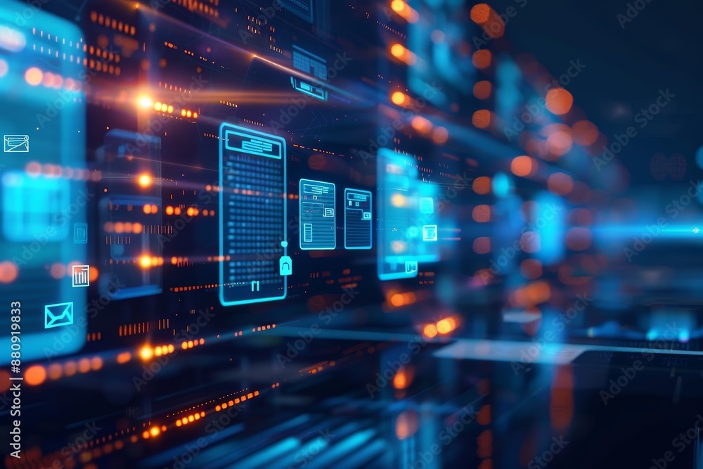 the latest document management technologies in action, featuring smart devices, cloud-based collaboration, and advanced software solutions that enhance organizational productivity