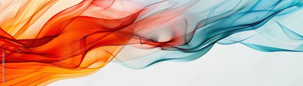 Naklejka premium A Close-up Shot Abstract Watercolor Silhouettes of Watercolor business silhouettes, vibrant overlapping hues