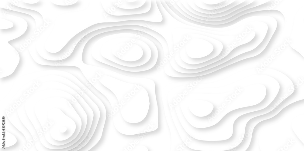 White and gray luxury wave line grid topography map and satin smooth wallpaper matt paper light texture. Abstract vector illustration 3d papercut wave line pattern background. White and gray luxury wave line grid topography map and satin smooth wallpaper matt paper light texture. Abstract vector illustration 3d papercut wave line pattern background.