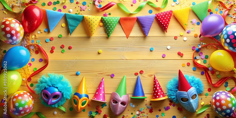 Fototapeta premium Party Fete Karneval Geburtstag Dekoration Generative By AI