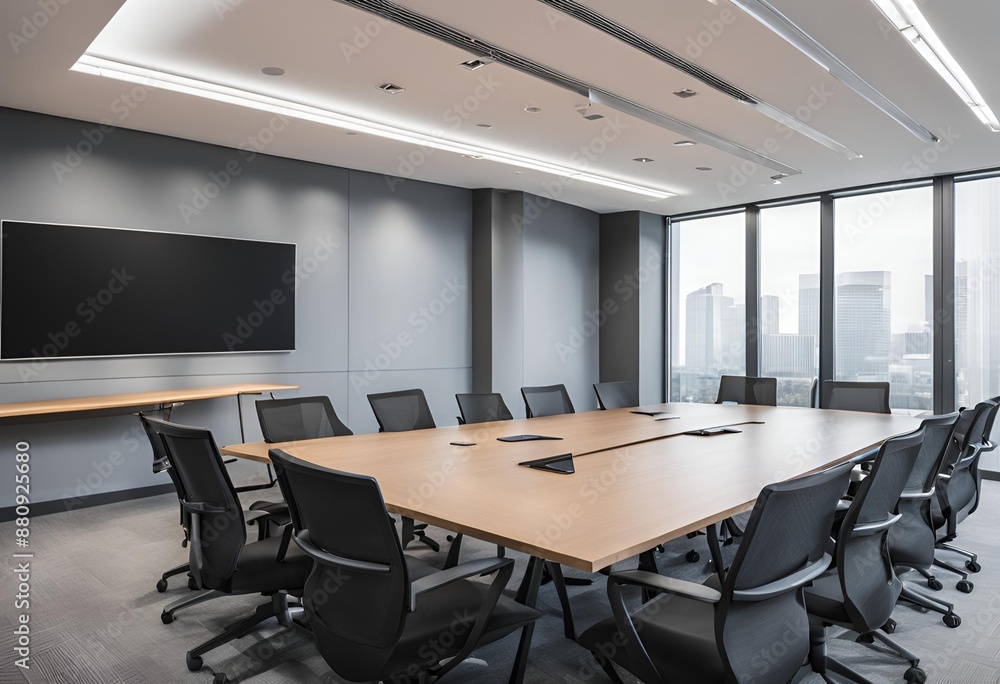 Empty Meeting Room: A Hub for Team Briefings and Strategy Sessions Empty Meeting Room: A Hub for Team Briefings and Strategy Sessions