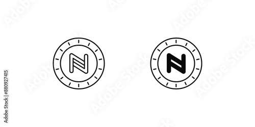 namecoin set icon with white background vector stock illustration