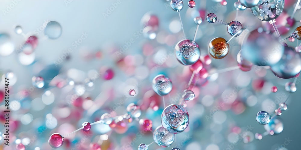 Colorful molecular clusters create a vibrant tableau in scientific chemical reactions. Concept Chemical Reactions, Molecular Clusters, Colorful Tableau, Scientific Exploration Colorful molecular clusters create a vibrant tableau in scientific chemical reactions. Concept Chemical Reactions, Molecular Clusters, Colorful Tableau, Scientific Exploration