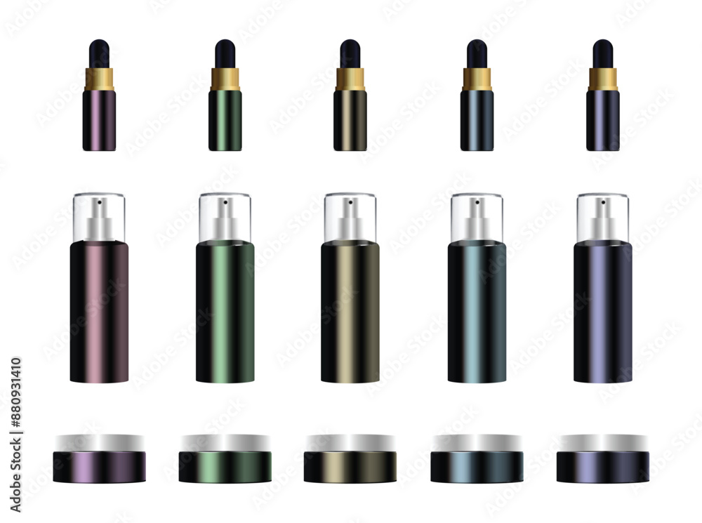 Obraz premium Bottles Blank Packing for Serum Collection Set.