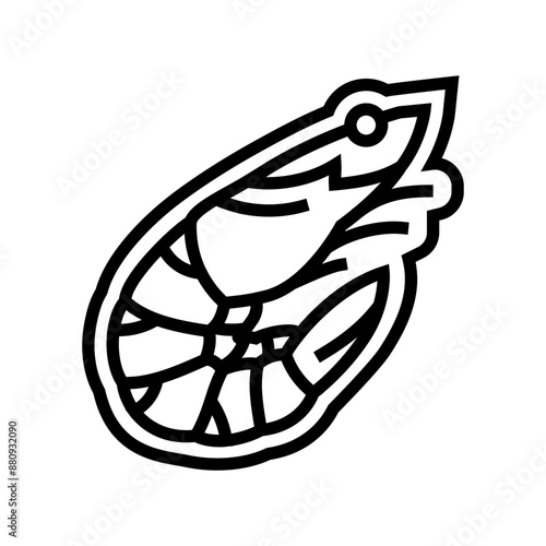 shellfish allergen free product food line icon vector. shellfish allergen free product food sign. isolated contour symbol black illustration