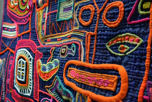 Panama Mola Tapestry