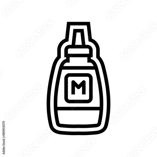 mustard allergen free product food line icon vector. mustard allergen free product food sign. isolated contour symbol black illustration
