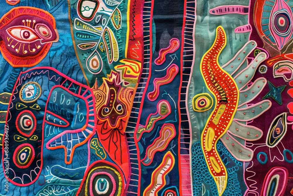 Panama Mola Tapestry