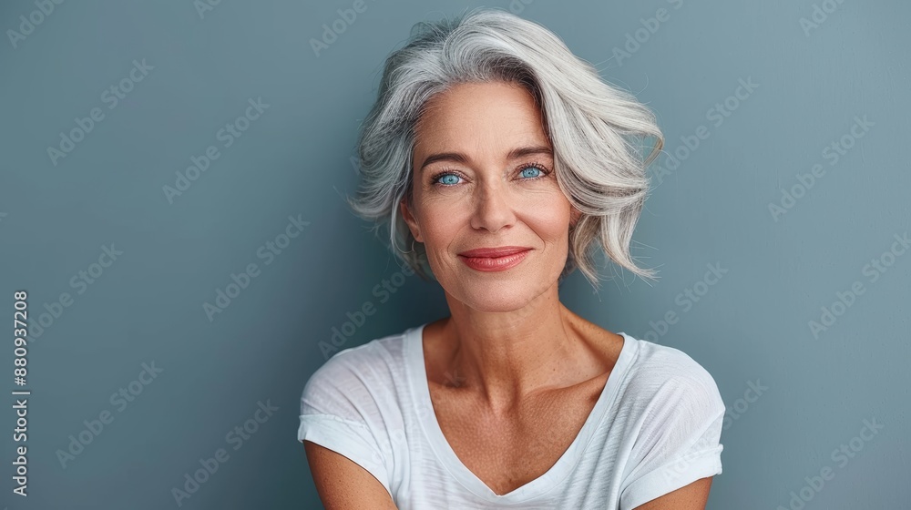 Portrait of a good looking mid aged woman in her 40s Portrait of a good looking mid aged woman in her 40s