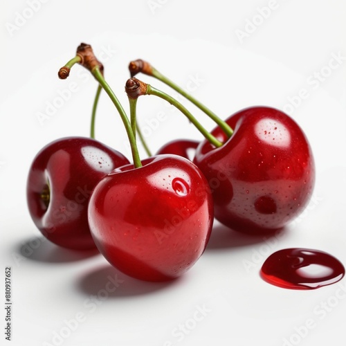 cherries on a white background