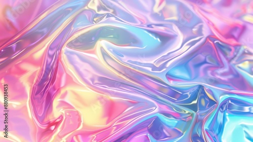 a close up of a shiny surface with a pink and blue background