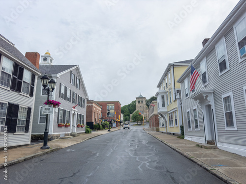 Wall Mural Street view Carver St Plymouth Massachusetts circa 2024