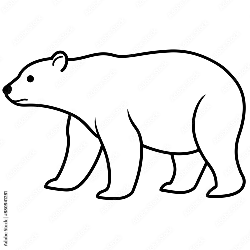 Fototapeta premium illustration of a bear