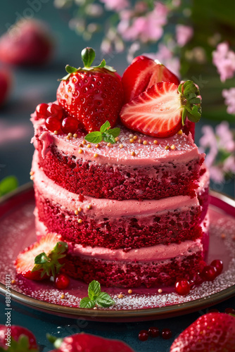 Strawberry Velvet Cake