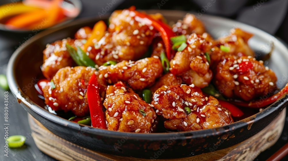 The national cuisine of Japan. Fried chicken with oyster sauce and vegetables. The national cuisine of Japan. Fried chicken with oyster sauce and vegetables.