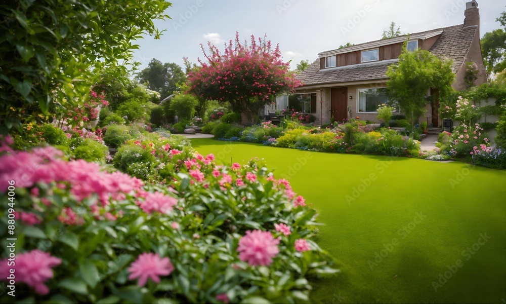 garden in the house, beautiful flowers garden in the house, beautiful flowers