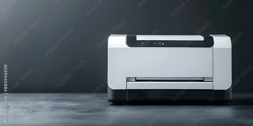 Modern Label Printer with Bluetooth, WiFi, USB, and Mobile Connectivity. Concept Label Printing, Tech Gadgets, Wireless Connectivity, Office Supplies, Mobile Accessories Modern Label Printer with Bluetooth, WiFi, USB, and Mobile Connectivity. Concept Label Printing, Tech Gadgets, Wireless Connectivity, Office Supplies, Mobile Accessories