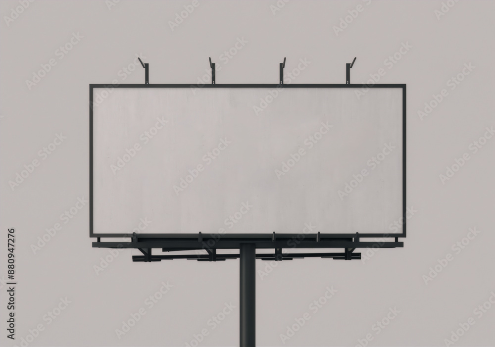 Obraz premium blank billboard on blue background