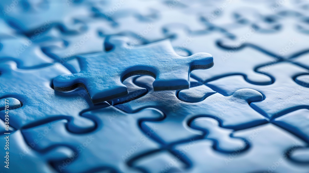 Puzzle piece jigsaw concept white business solution last background complete. Puzzle jigsaw blue piece white concept part fit strategy abstract link game connect team final together problem solve Puzzle piece jigsaw concept white business solution last background complete. Puzzle jigsaw blue piece white concept part fit strategy abstract link game connect team final together problem solve