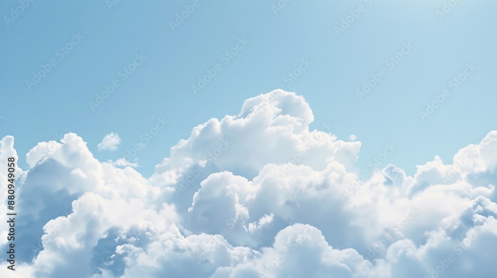 White Fluffy Clouds Against A Bright Blue Sky White Fluffy Clouds Against A Bright Blue Sky