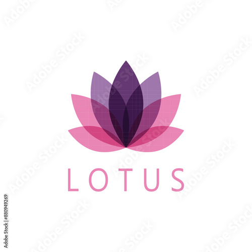 Beauty Vector lotus flowers design logo