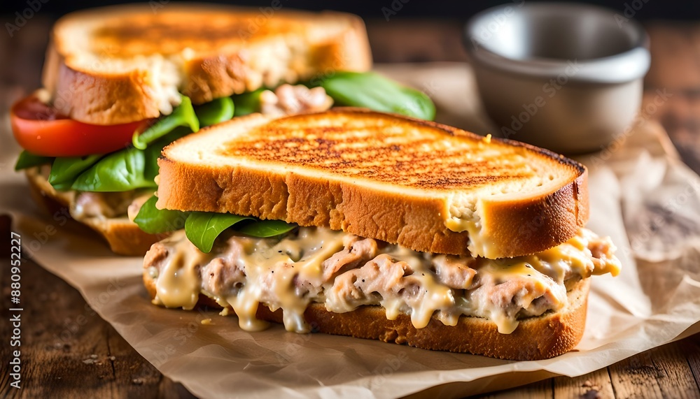 Homemade Toasted Tuna Melt Sandwich Ready to Eat
Homemade Toasted Tuna Melt Sandwich Ready to Eat