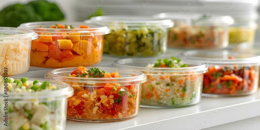 Weekly Meal Prep Organization Utilizing Batch Cooking and Tupperware for Convenience. Concept Meal prep, Batch cooking, Tupperware organization, Weekly planning, Healthy eating Weekly Meal Prep Organization Utilizing Batch Cooking and Tupperware for Convenience. Concept Meal prep, Batch cooking, Tupperware organization, Weekly planning, Healthy eating