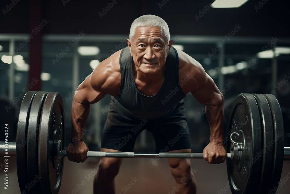 Beautiful elderly people attending gym having healthy lifestyle way of life, modern indoors sports space, Generative AI Beautiful elderly people attending gym having healthy lifestyle way of life, modern indoors sports space, Generative AI