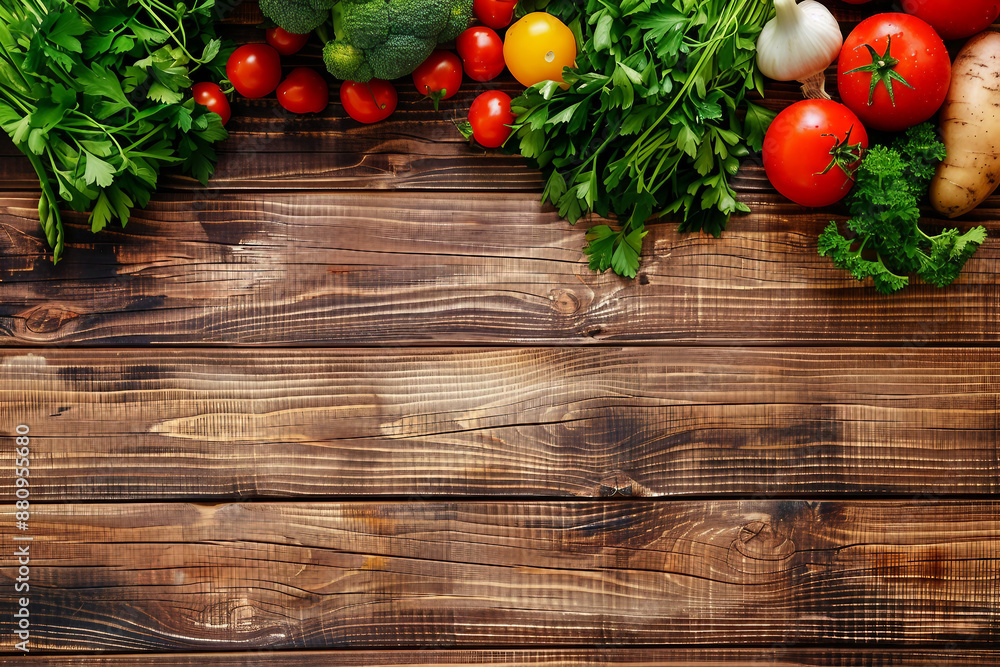 AI generated image of fresh products many kind of vegetables with empty space AI generated image of fresh products many kind of vegetables with empty space