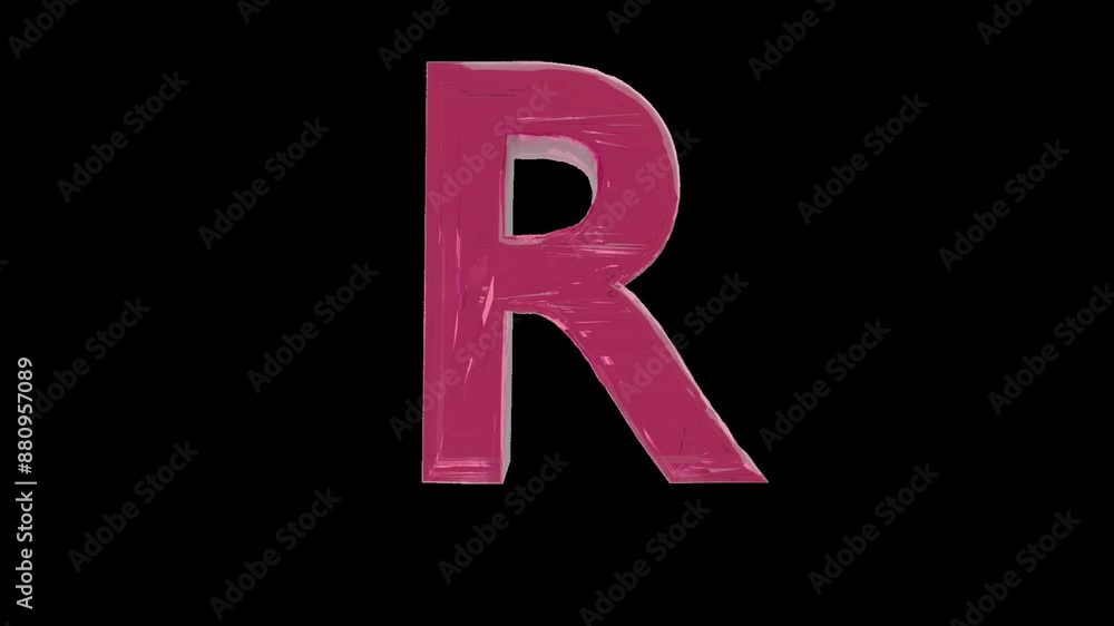 strawberry jelly alphabet, capital letter R on the transparent background strawberry jelly alphabet, capital letter R on the transparent background