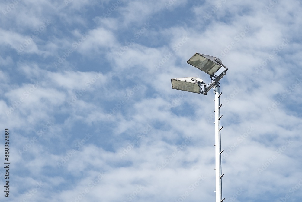 floodlight mast with 2 spotlights floodlight mast with 2 spotlights