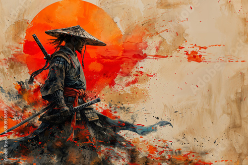 Samurai warrior painting