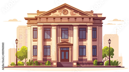 Bank building. Government house financial office 