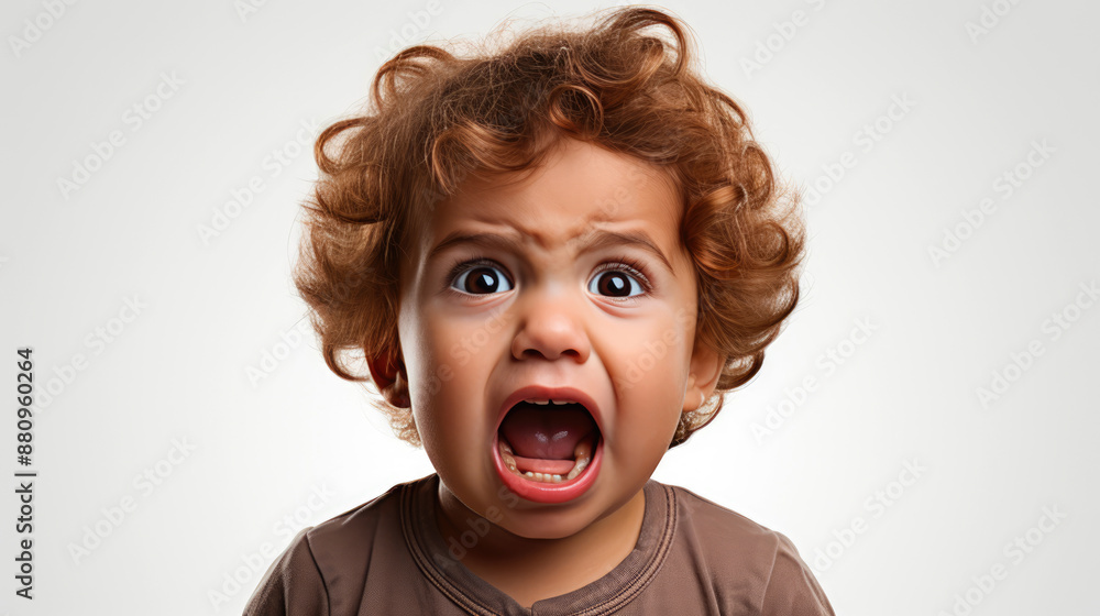 generated illustration cute little baby boy child crying and screaming generated illustration cute little baby boy child crying and screaming