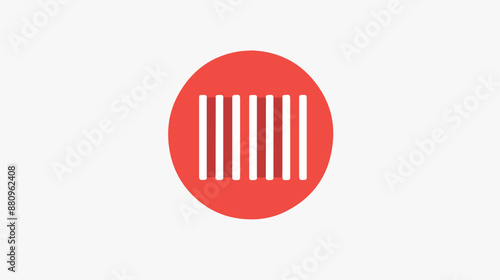 Barcode thin line icon for web and mobile minimalistic