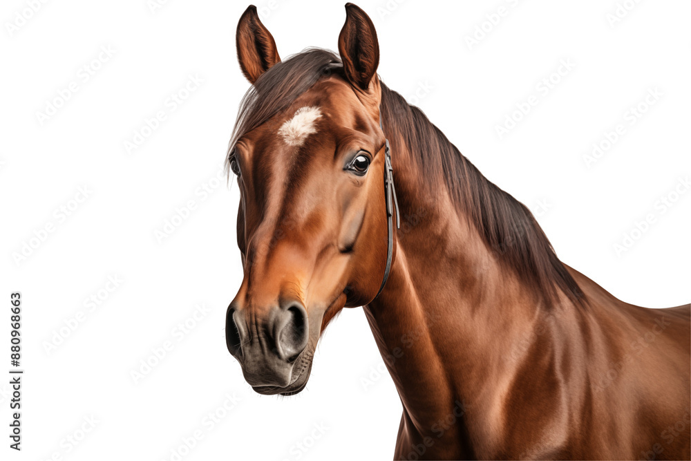 Obraz premium Horse isolated on transparent background png cutouts. Images for graphic designers. Image for flyers. Veterinarian. Horse world.